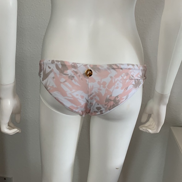 RISE CITY SWIM *Lila* pink white tie dye floral skimpy bikini bottom S M - Picture 4 of 7
